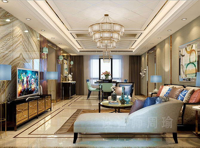 国产美女插逼视频世纪江尚三室两厅168平装修设计效果欣赏